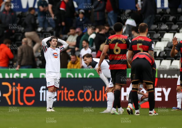 010424 - Swansea City v Queens Park Rangers - SkyBet Championship - Dejected Josh Key of Swansea at full time