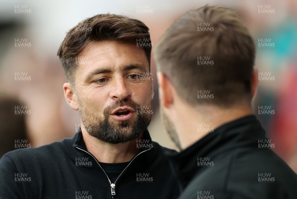 030922 - Swansea City v Queens Park Rangers - SkyBet Championship - Swansea City Manager Russell Martin and QPR Manager Michael Beale