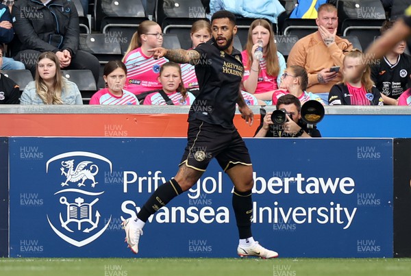 070522 - Swansea City v Queens Park Rangers - SkyBet Championship - Andre Gray of QPR celebrates scoring a goal in the second half