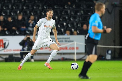 221025 - Swansea City v Queens Park Rangers - Sky Bet Championship - Cameron Burgess of Swansea City