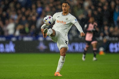 221025 - Swansea City v Queens Park Rangers - Sky Bet Championship - Adam Idah of Swansea City 