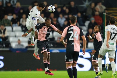 221025 - Swansea City v Queens Park Rangers - Sky Bet Championship - Ben Cabango of Swansea City