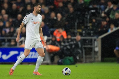 221025 - Swansea City v Queens Park Rangers - Sky Bet Championship - Cameron Burgess of Swansea City
