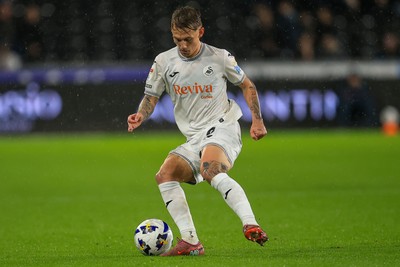221025 - Swansea City v Queens Park Rangers - Sky Bet Championship - Ethan Galbraith of Swansea City