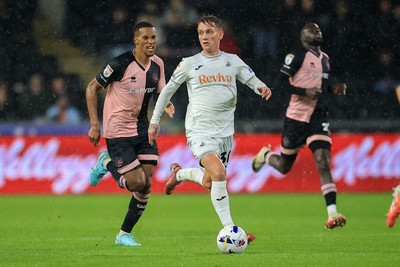 221025 - Swansea City v Queens Park Rangers - Sky Bet Championship - Ethan Galbraith of Swansea City