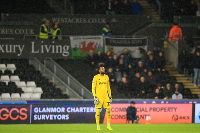 221025 - Swansea City v Queens Park Rangers - Sky Bet Championship - Lawrence Vigouroux of Swansea City