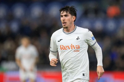 221025 - Swansea City v Queens Park Rangers - Sky Bet Championship - Josh Key of Swansea City