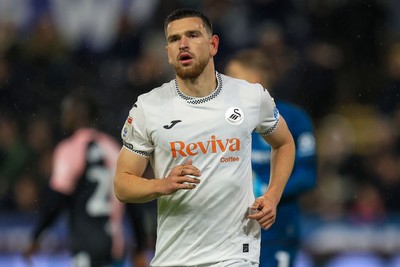 221025 - Swansea City v Queens Park Rangers - Sky Bet Championship - Zan Vipotnik of Swansea City