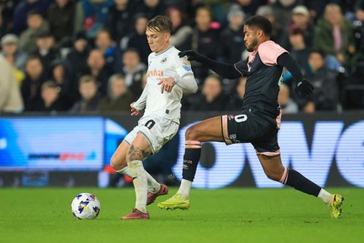 221025 - Swansea City v Queens Park Rangers - Sky Bet Championship - Ethan Galbraith of Swansea City