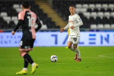 221025 - Swansea City v Queens Park Rangers - Sky Bet Championship - Ethan Galbraith of Swansea City