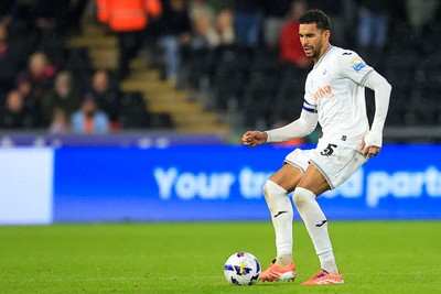 221025 - Swansea City v Queens Park Rangers - Sky Bet Championship - Ben Cabango of Swansea City