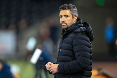 221025 - Swansea City v Queens Park Rangers - Sky Bet Championship - Swansea City Manager Alan Sheehan 