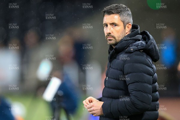 221025 - Swansea City v Queens Park Rangers - Sky Bet Championship - Swansea City Manager Alan Sheehan 