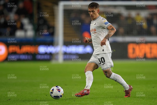 221025 - Swansea City v Queens Park Rangers - Sky Bet Championship - Ethan Galbraith of Swansea City
