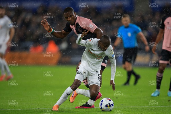 221025 - Swansea City v Queens Park Rangers - Sky Bet Championship - Malick Yalcouye of Swansea City