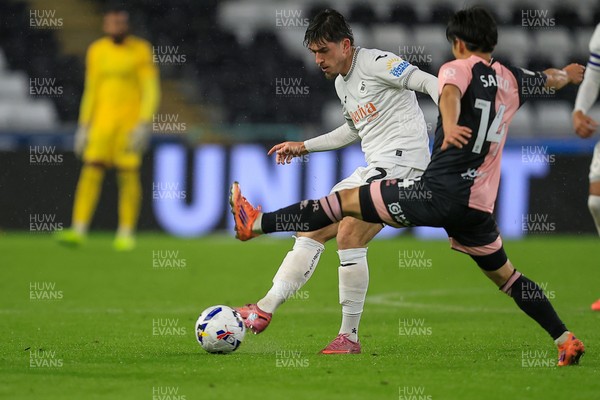 221025 - Swansea City v Queens Park Rangers - Sky Bet Championship - Josh Key of Swansea City