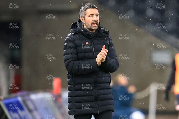 221025 - Swansea City v Queens Park Rangers - Sky Bet Championship - Swansea City Manager Alan Sheehan 