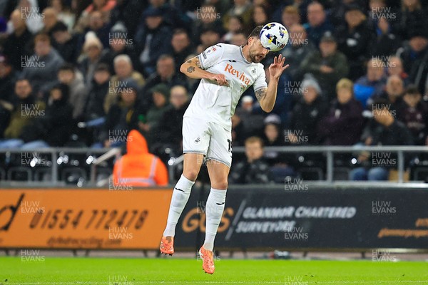 221025 - Swansea City v Queens Park Rangers - Sky Bet Championship - Cameron Burgess of Swansea City