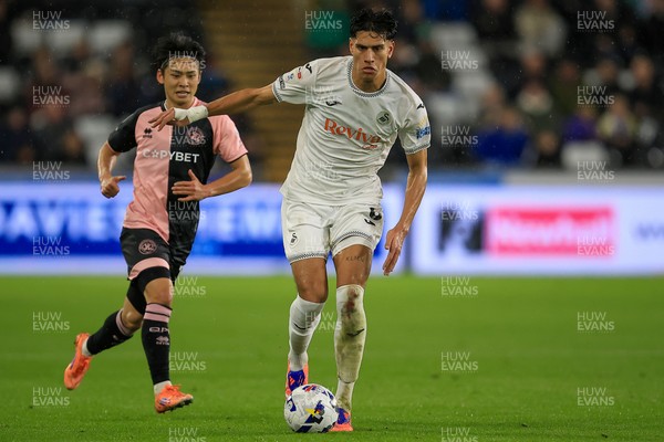 221025 - Swansea City v Queens Park Rangers - Sky Bet Championship - Marko Stamenic of Swansea City