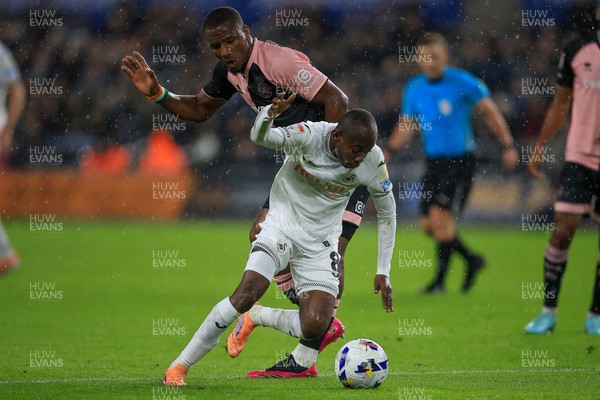 221025 - Swansea City v Queens Park Rangers - Sky Bet Championship - Malick Yalcouye of Swansea City