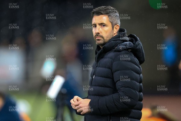 221025 - Swansea City v Queens Park Rangers - Sky Bet Championship - Swansea City Manager Alan Sheehan 