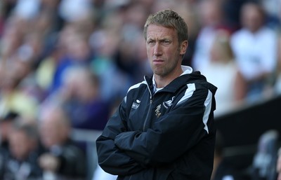 290918 - Swansea City v Queens Park Rangers - SkyBet Championship - Swansea City Manager Graham Potter