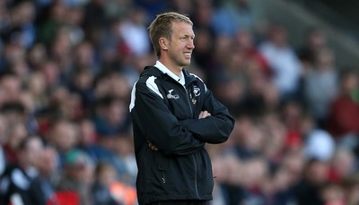 290918 - Swansea City v Queens Park Rangers - SkyBet Championship - Swansea City Manager Graham Potter