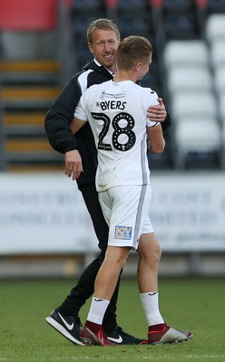 290918 - Swansea City v Queens Park Rangers - SkyBet Championship - Swansea City Manager Graham Potter and George Byers at full time