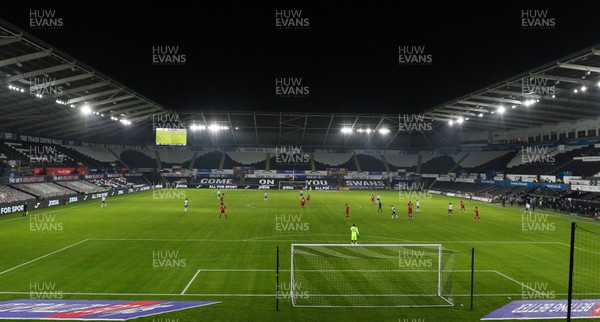 301220 - Swansea City v Reading, Sky Bet Championship - A general view of the match at the Liberty Stadium played on a new pitch after the poor condition of the previous one was criticised