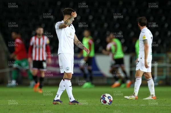 130922 - Swansea City v Sheffield United - SkyBet Championship - Dejected Jamie Paterson of Swansea City