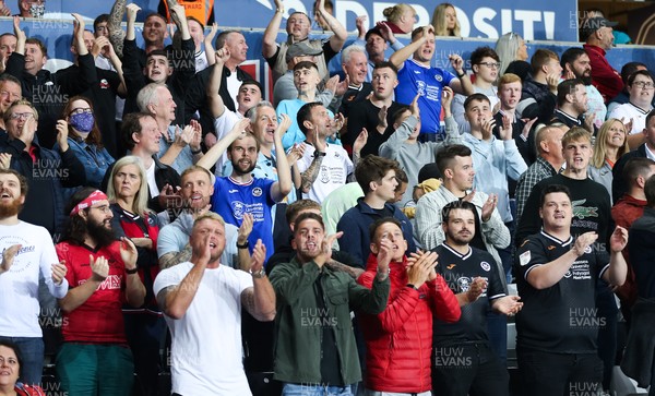 140821 - Swansea City v Sheffield United, EFL Sky Bet Championship - Swansea City fans in full voice during the match