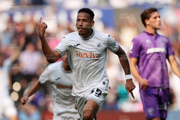 160825 - Swansea City v Sheffield United - SkyBet Championship - Ronald of Swansea City celebrates scoring a goal