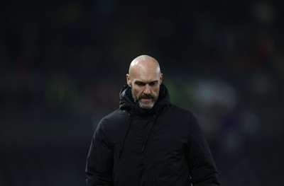 210125  Swansea City v Sheffield United, EFL Sky Bet Championship - Swansea City head coach Luke Williams reacts during the match