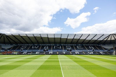 220826 - Swansea City v Sheffield United - Sky Bet Championship - A general view of Swanseacom Stadium