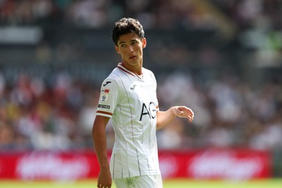 220826 - Swansea City v Sheffield United - Sky Bet Championship - Elijah Just of Swansea City in action
