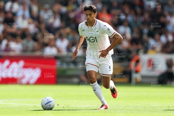 220826 - Swansea City v Sheffield United - Sky Bet Championship - Marko Stamenic of Swansea City attacks