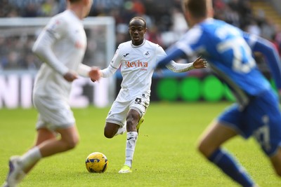 080226 - Swansea City v Sheffield Wednesday - Sky Bet Championship - Malick Yalcouye of Swansea City