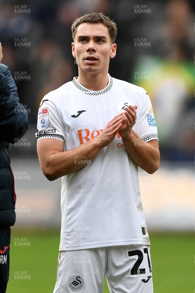 080226 - Swansea City v Sheffield Wednesday - Sky Bet Championship - Leo Walta of Swansea City at full time