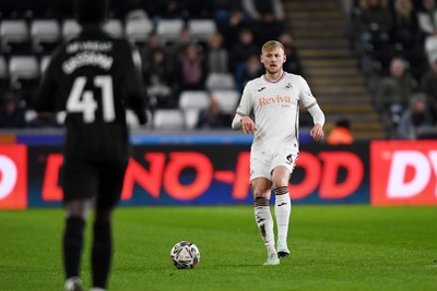 120225 - Swansea City v Sheffield Wednesday - Sky Bet Championship - Harry Darling of Swansea City