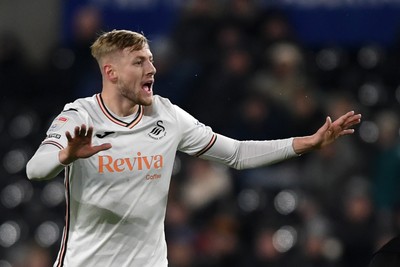 120225 - Swansea City v Sheffield Wednesday - Sky Bet Championship - Harry Darling of Swansea City