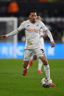 120225 - Swansea City v Sheffield Wednesday - Sky Bet Championship - Ronald of Swansea City