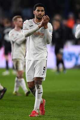 120225 - Swansea City v Sheffield Wednesday - Sky Bet Championship - Ben Cabango of Swansea City looking dejected at full time