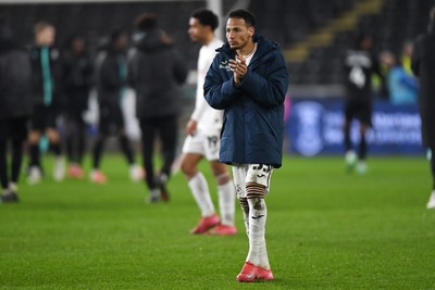 120225 - Swansea City v Sheffield Wednesday - Sky Bet Championship - Ronald of Swansea City looking dejected at full time