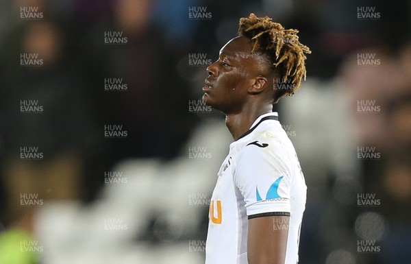 080518 - Swansea City v Southampton, Premier League - Tammy Abraham of Swansea City shows the disappointment at the end of the match