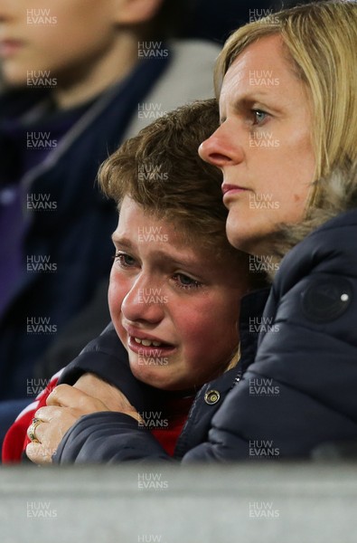 080518 - Swansea City v Southampton, Premier League - One young Swansea City is moved to tears as his team loses the game