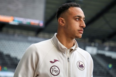 180426 - Swansea City v Southampton - Sky Bet Championship - Adam Idah of Swansea City 