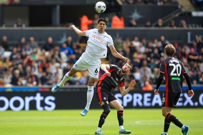 180426 - Swansea City v Southampton - Sky Bet Championship - Marko Stamenic of Swansea City