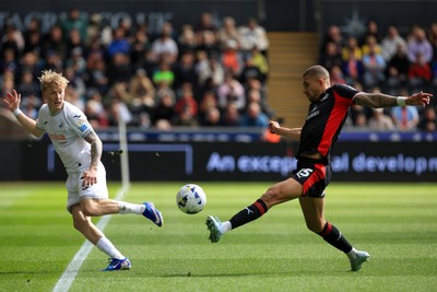180426 - Swansea City v Southampton - Sky Bet Championship - Melker Widell of Swansea City