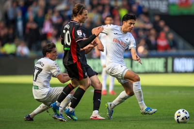 180426 - Swansea City v Southampton - Sky Bet Championship - Marko Stamenic of Swansea City