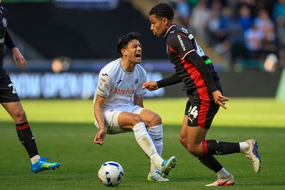 180426 - Swansea City v Southampton - Sky Bet Championship - Marko Stamenic of Swansea City